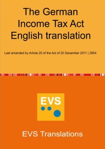 Englische Übersetzung des deutschen Einkommensteuergesetzes